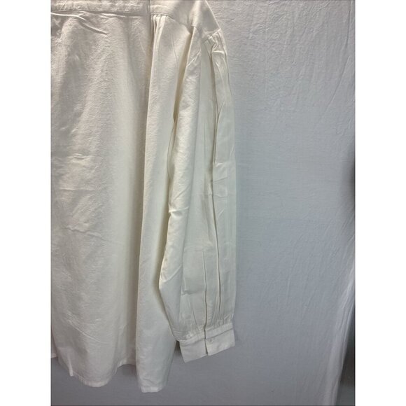 NEW J. Peterman Mens Shirt sz XL Pleated Ivory Poets Sleeve pioneer reenactment‎ - Picture 8 of 15